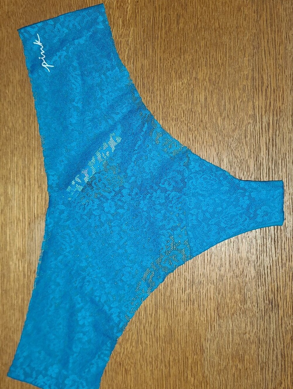 PINK Victoria's Secret Bright Teal Lace Bikini